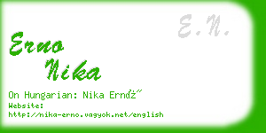 erno nika business card